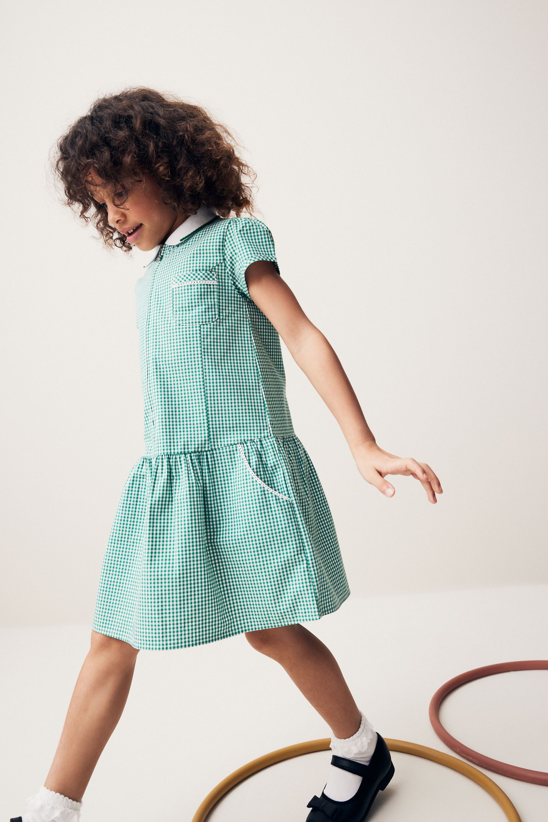 Gingham zip school dress cheap