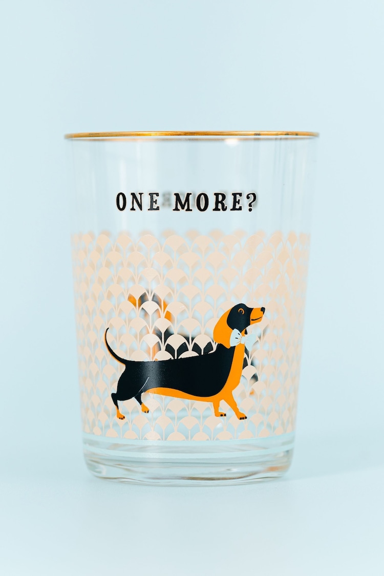 Yvonne Ellen Set of 2 Clear Doggie Hi Ball Glasses - Image 3 of 3