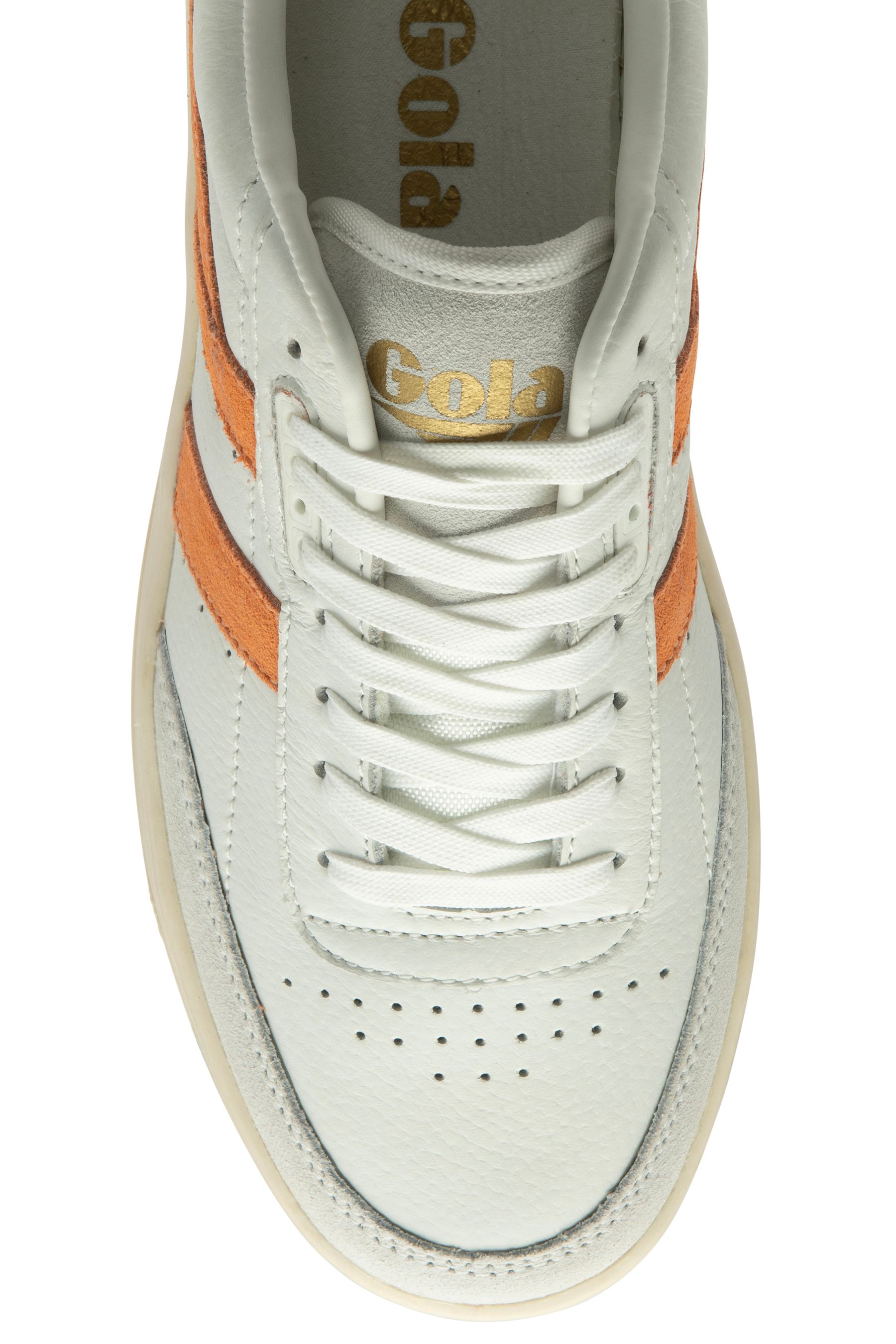Buy Gola Pearl White Ladies Falcon Leather Lace Up Trainers from Next Luxembourg