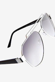 Brown and Grey Aviator Style Polarised Sunglasses - Image 5 of 6