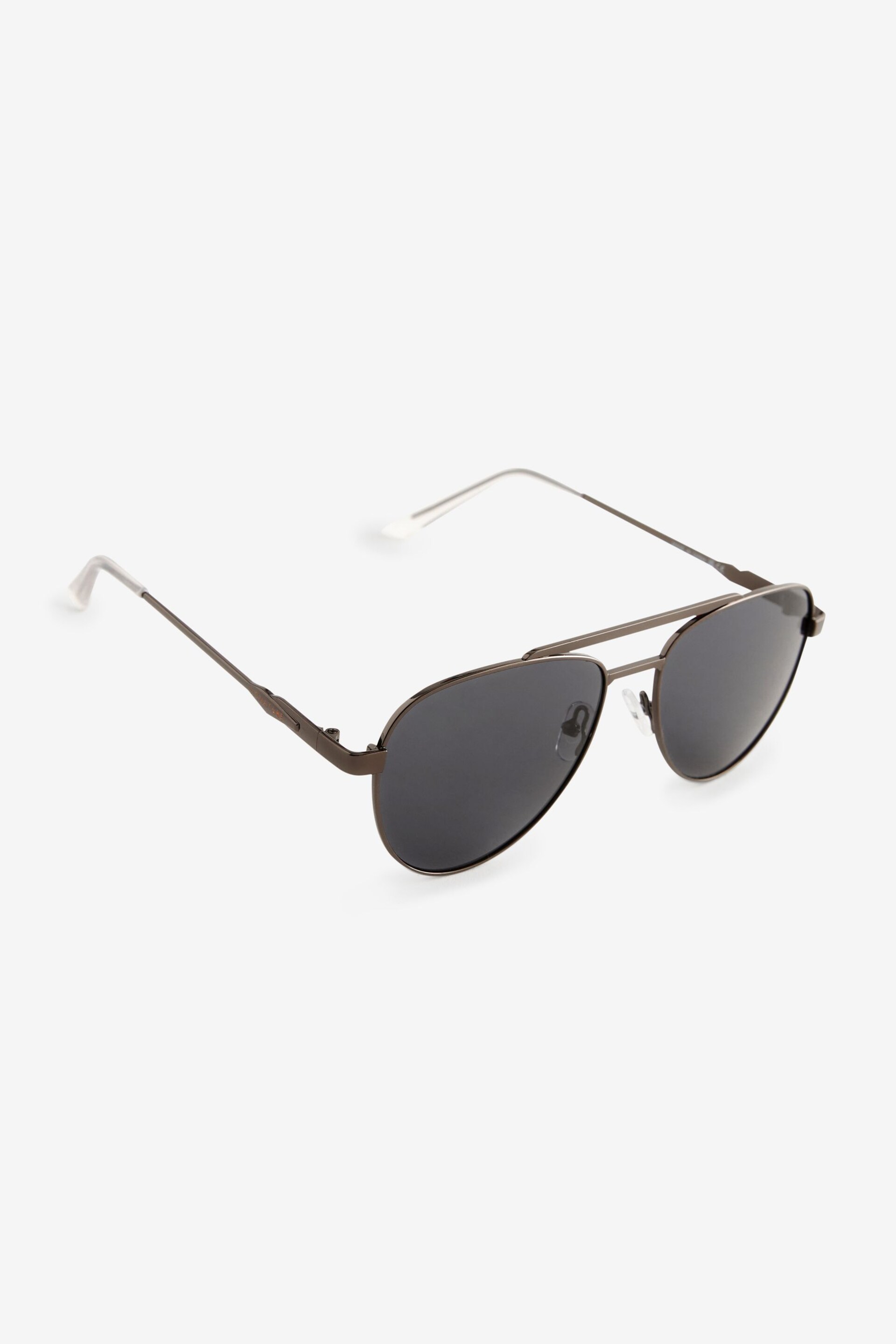 Black Signature Polarised Aviator Style Sunglasses - Image 3 of 6