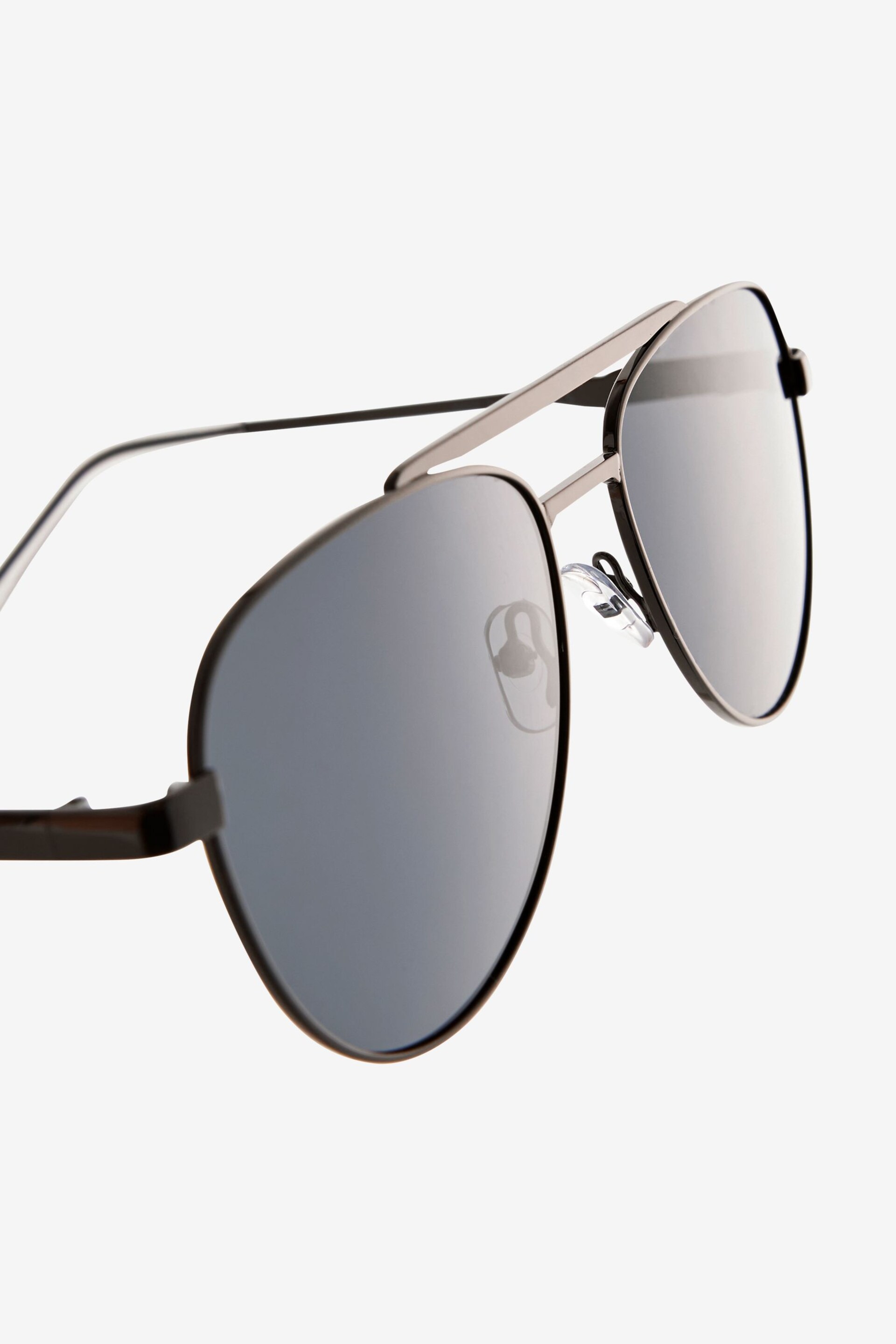 Black Signature Polarised Aviator Style Sunglasses - Image 5 of 6