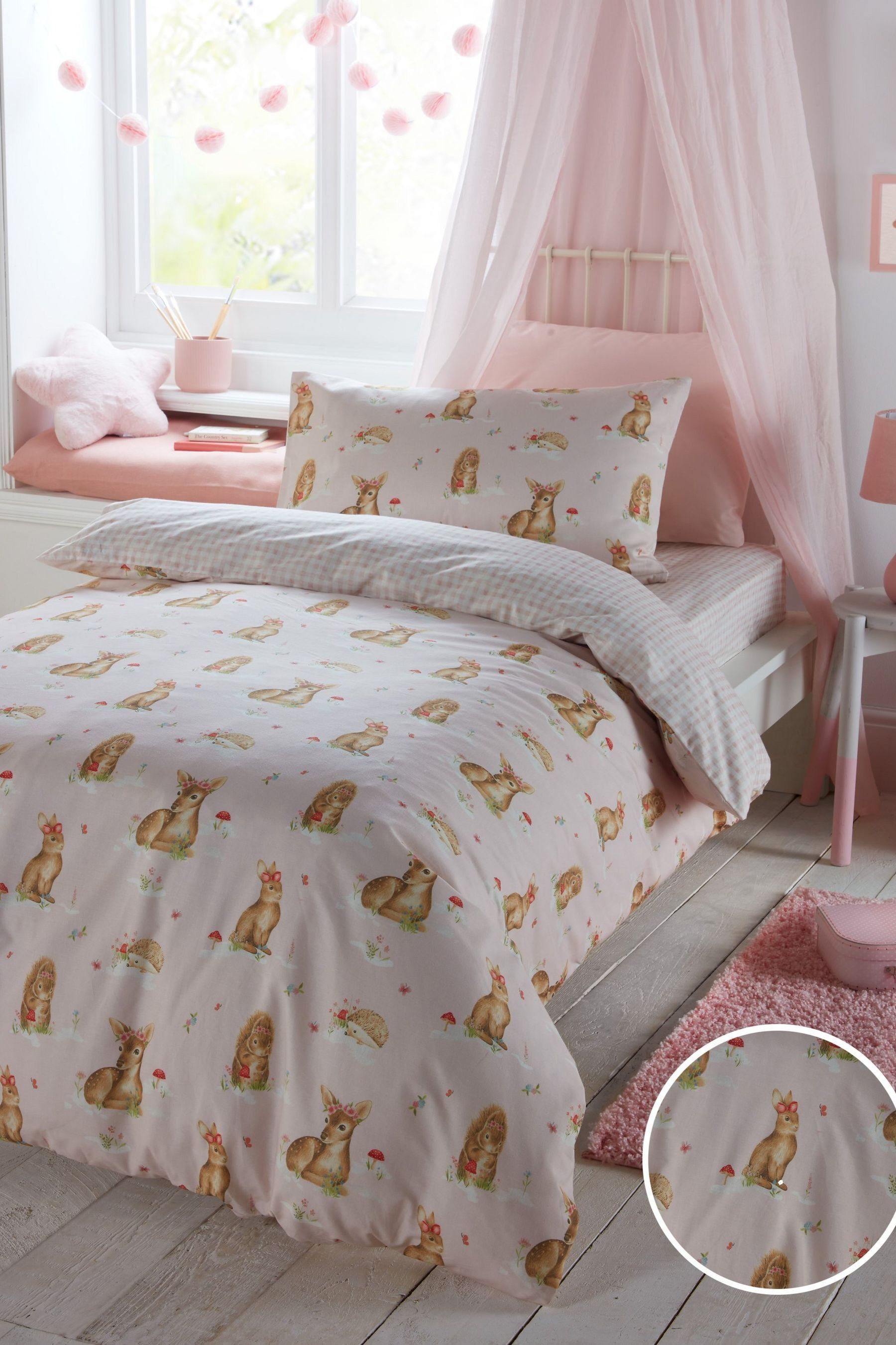 Pink woodland bedding clearance