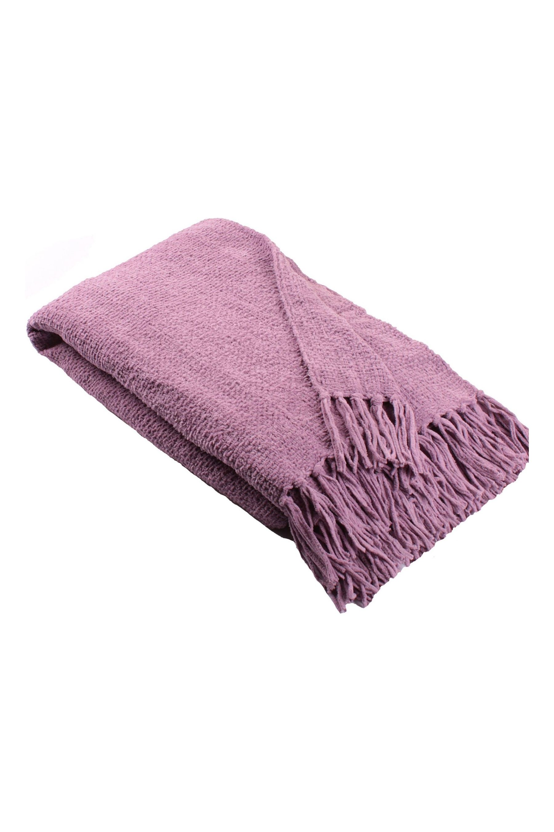 Appletree Purple Chenille Throw So Soft Chenile Throw