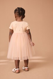 Pink Rib Mesh Dress (3mths-7yrs) - Image 3 of 6