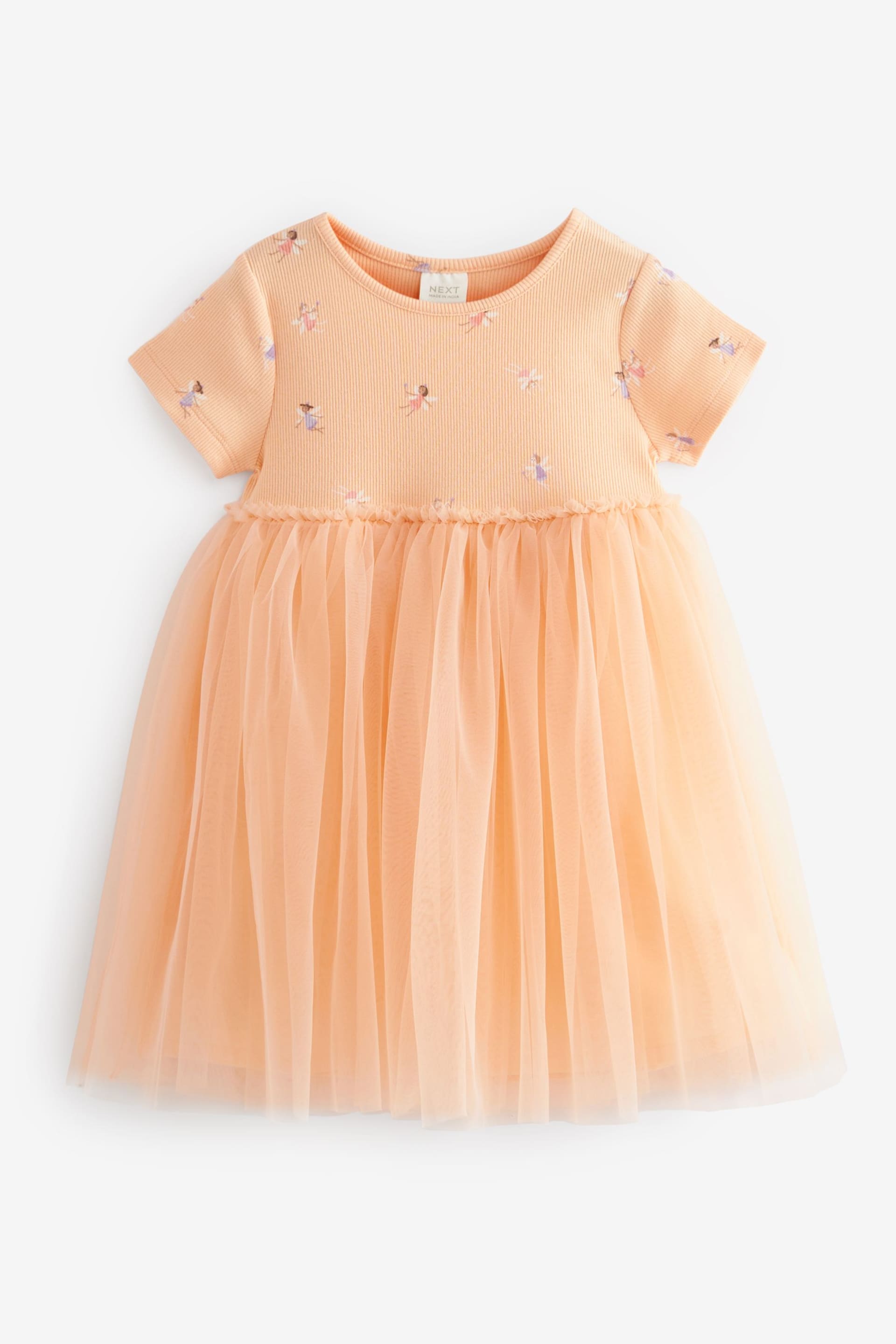 Pink Rib Mesh Dress (3mths-7yrs) - Image 5 of 6