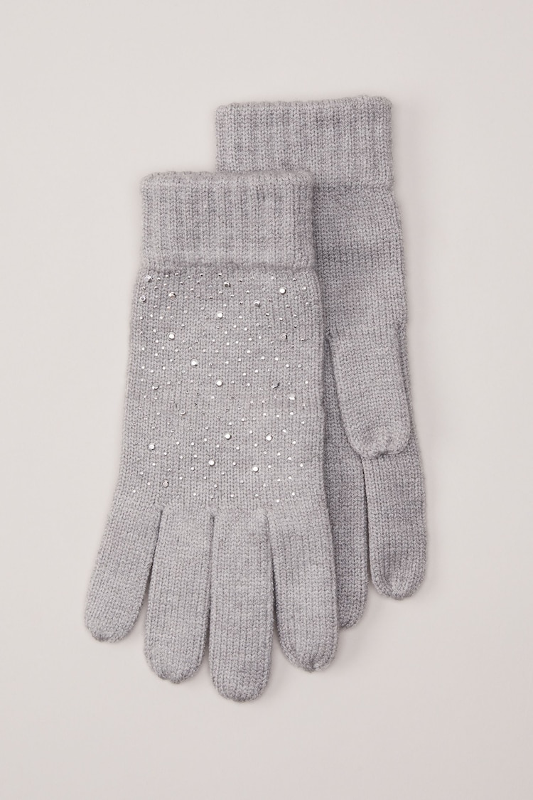 Phase Eight Grey Sparkly Gloves - Image 1 of 5