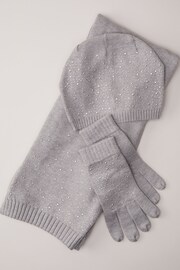 Phase Eight Grey Sparkly Gloves - Image 3 of 5