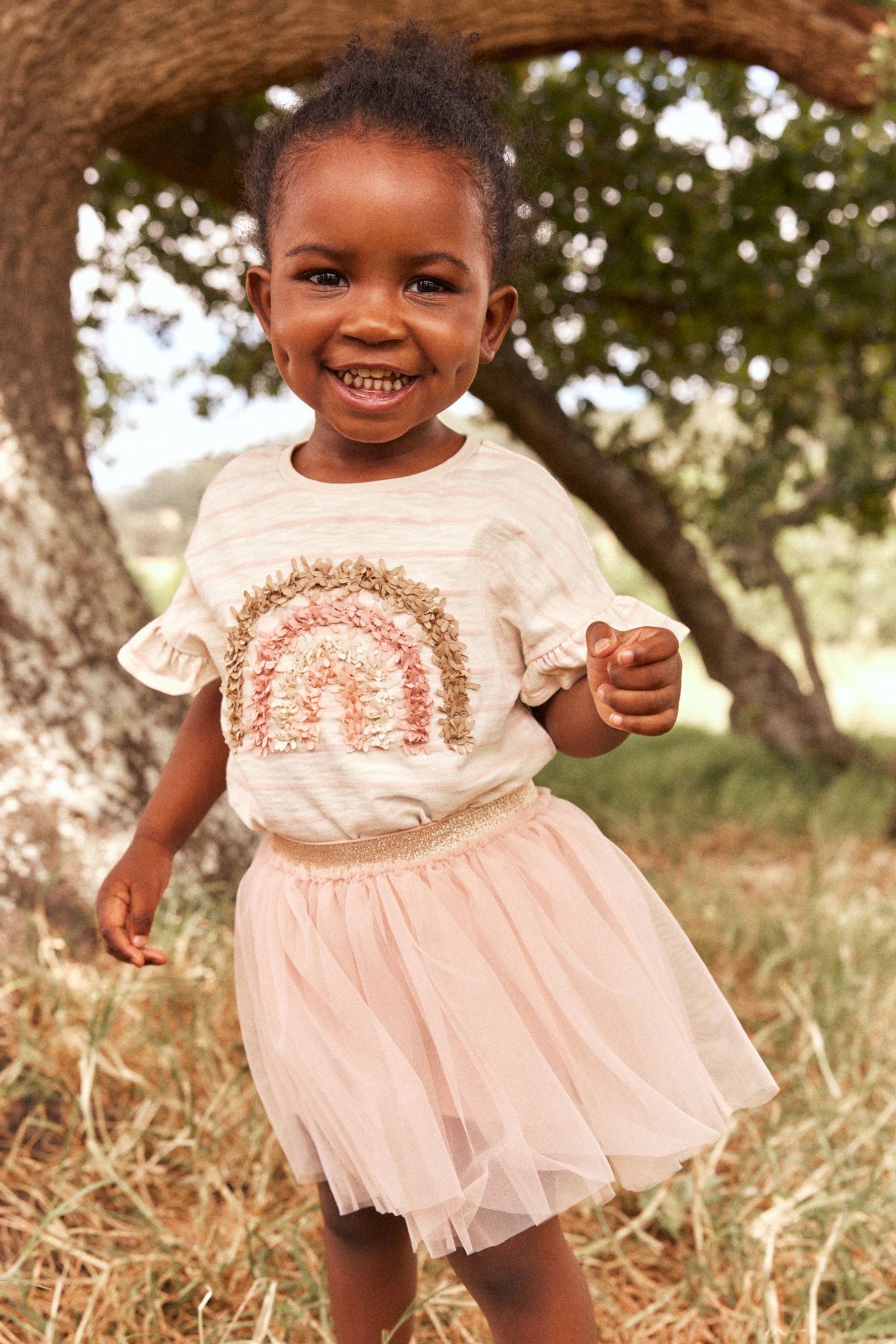 Pale Pink Skirt & T-Shirt Set (3mths-7yrs) - Image 1 of 6