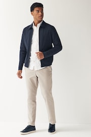 Navy Smart Textured Blouson Jacket - Image 2 of 10