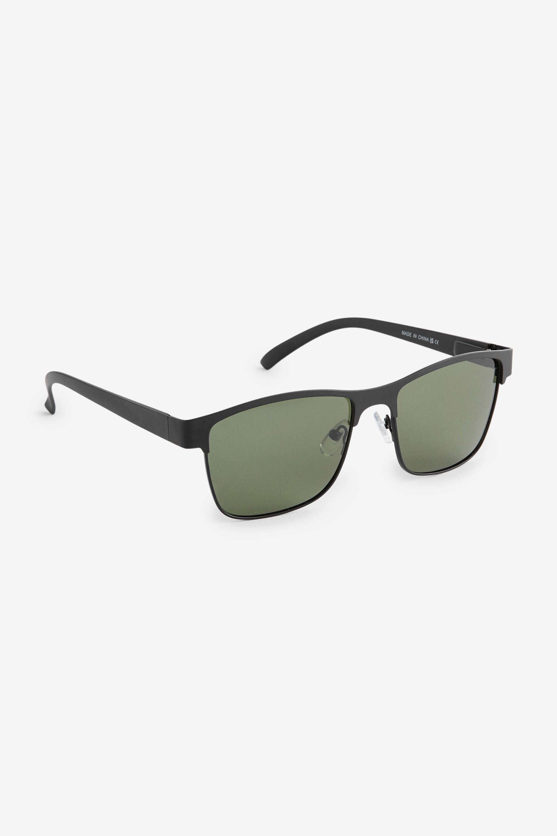 Buy Black and Green Clubmaster Polarised Sunglasses from the Next UK online shop