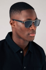 Black Mirror Clubmaster Polarised Sunglasses - Image 1 of 6