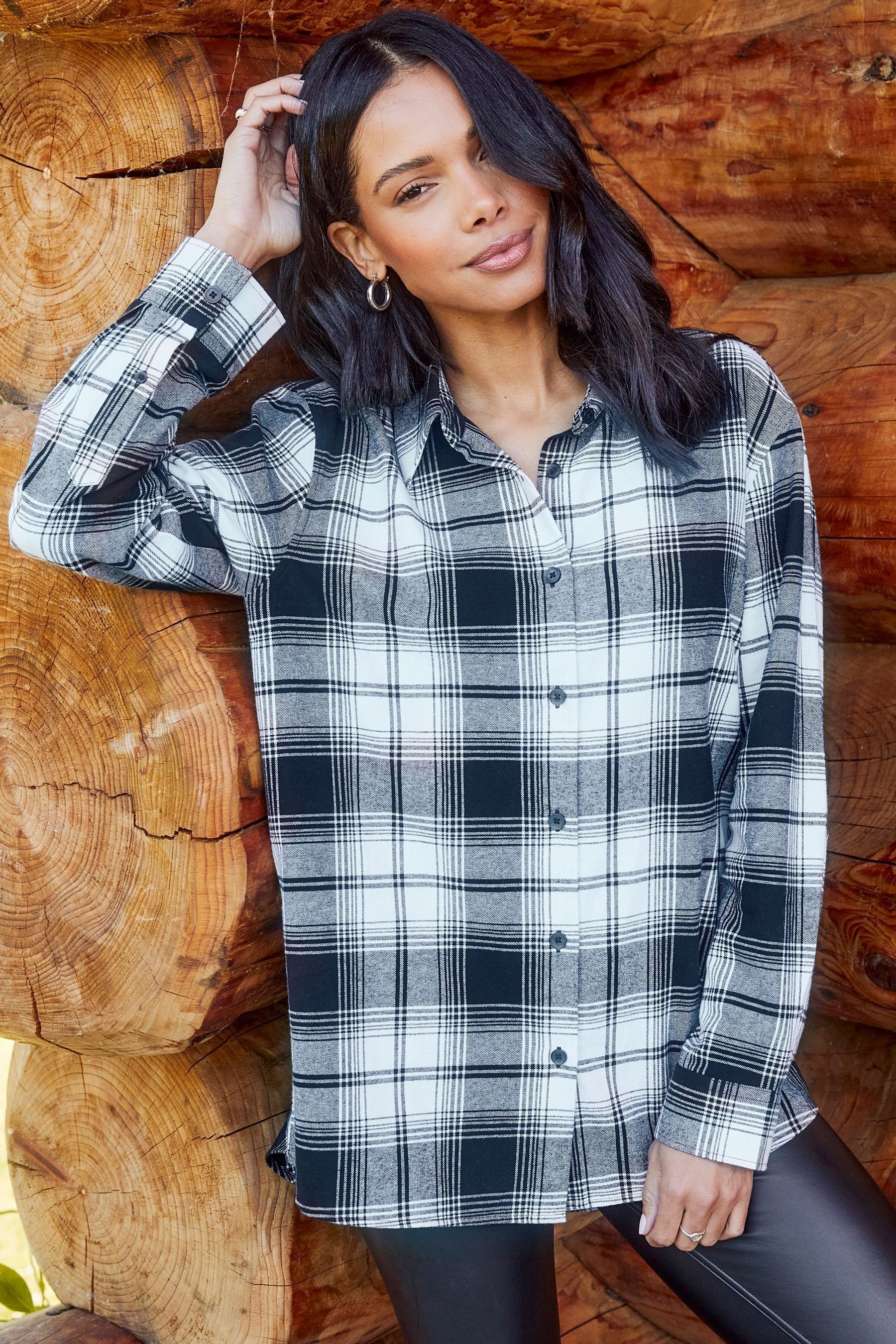 Stylish check shirt clearance