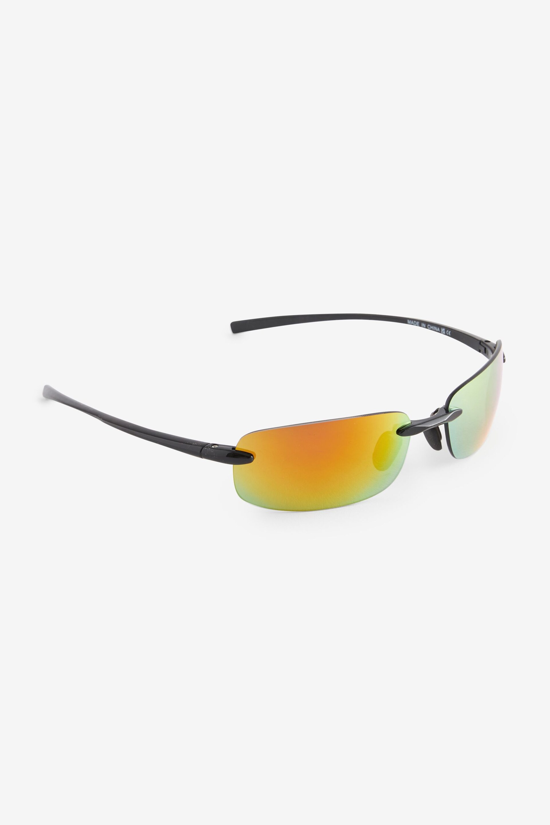 Black Sport Rimless Sunglasses - Image 2 of 5