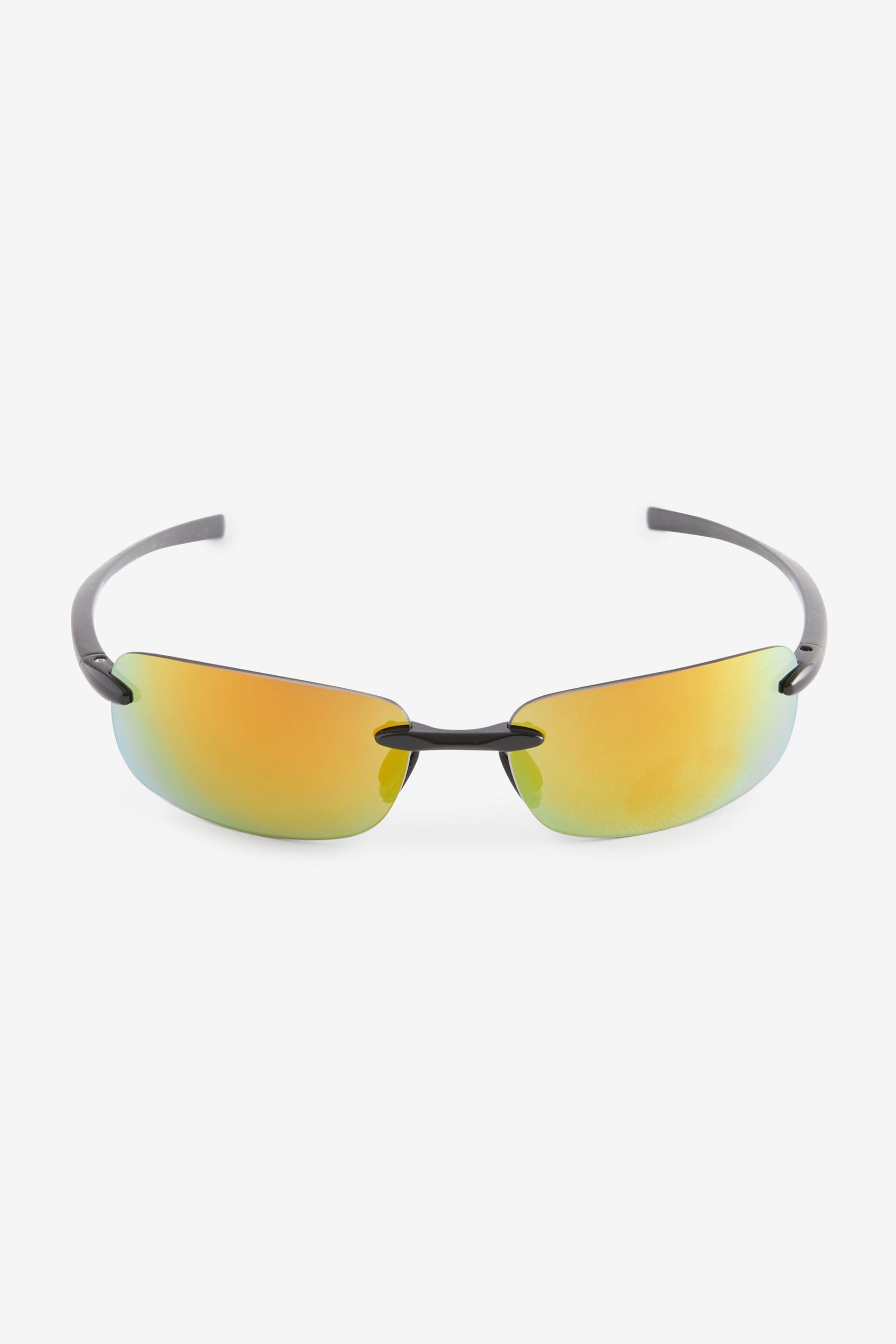 Black Sport Rimless Sunglasses - Image 3 of 5