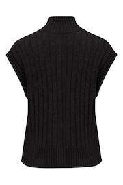 Pour Moi Black Kady Cropped Ribbed Knit Tank Top - Image 4 of 4