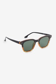 Tortoiseshell Black Flatbrow Polarised Sunglasses - Image 2 of 5