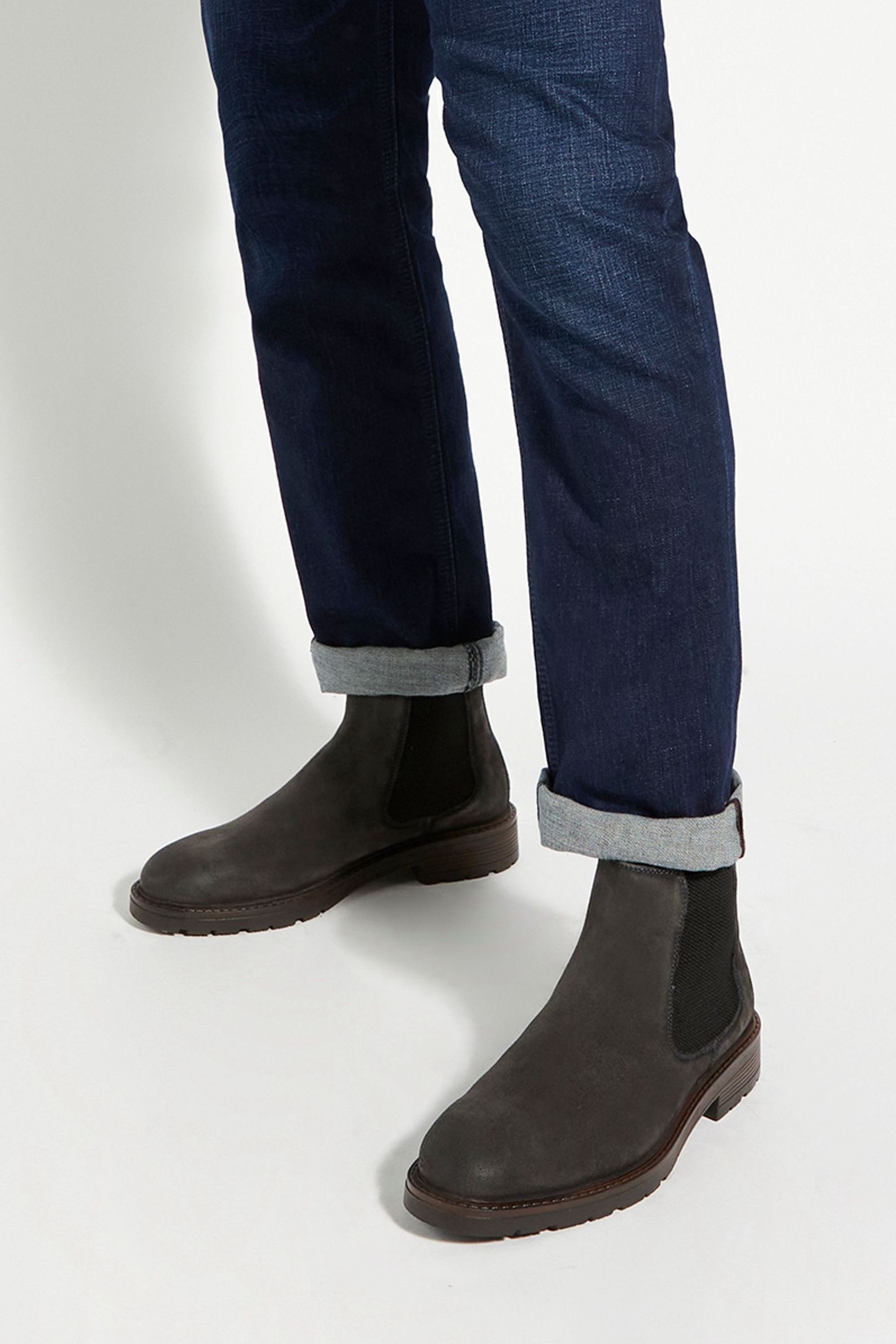 Dune London Grey Cheltenham Brushed Chelsea Boots uk11eu45 Mens