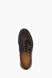 Dune London Brown Banking Cleated Sole Penny Loafers - Image 5 of 5
