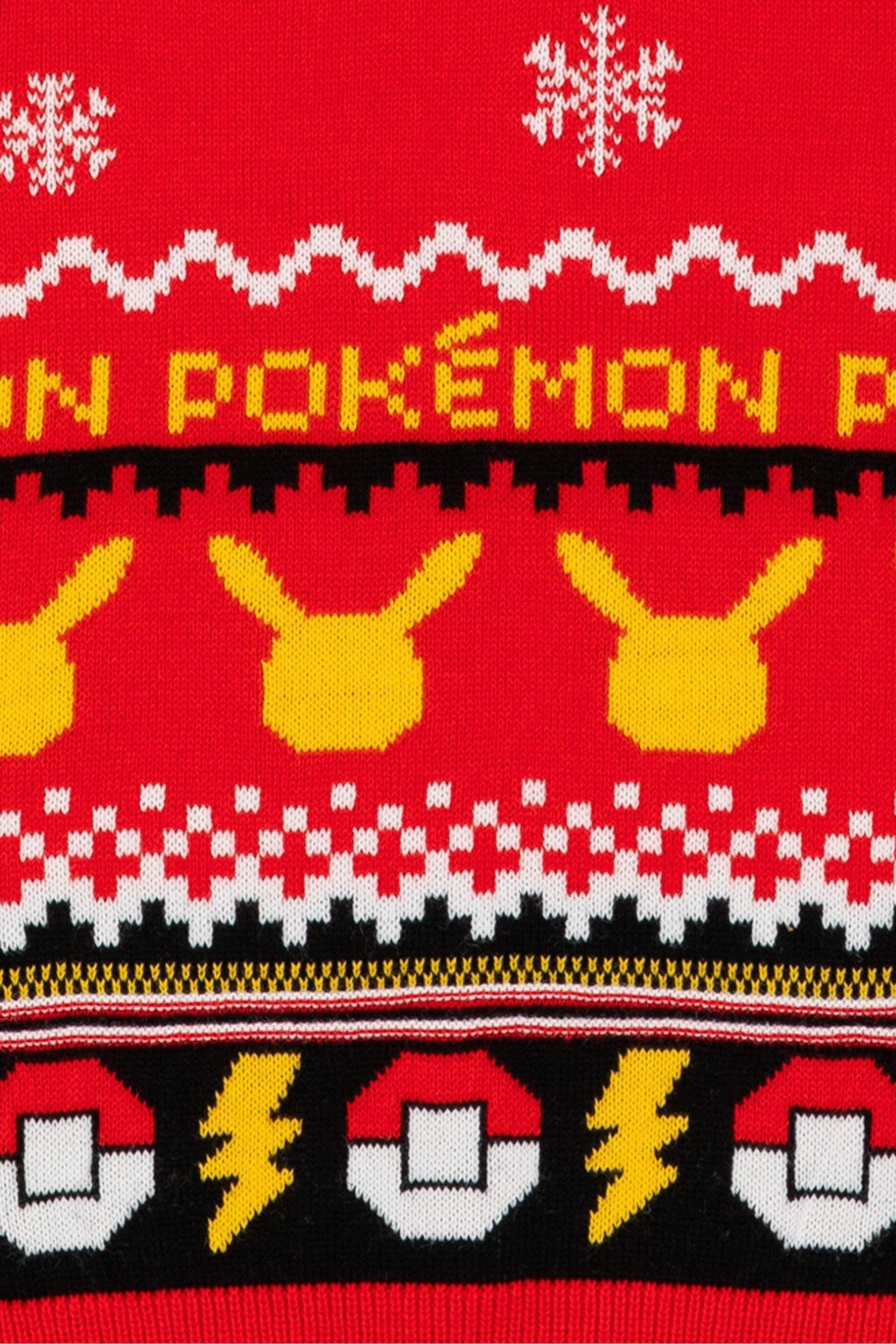 Vanilla Underground Red Pokemon Kids Christmas Jumper - Image 6 of 6