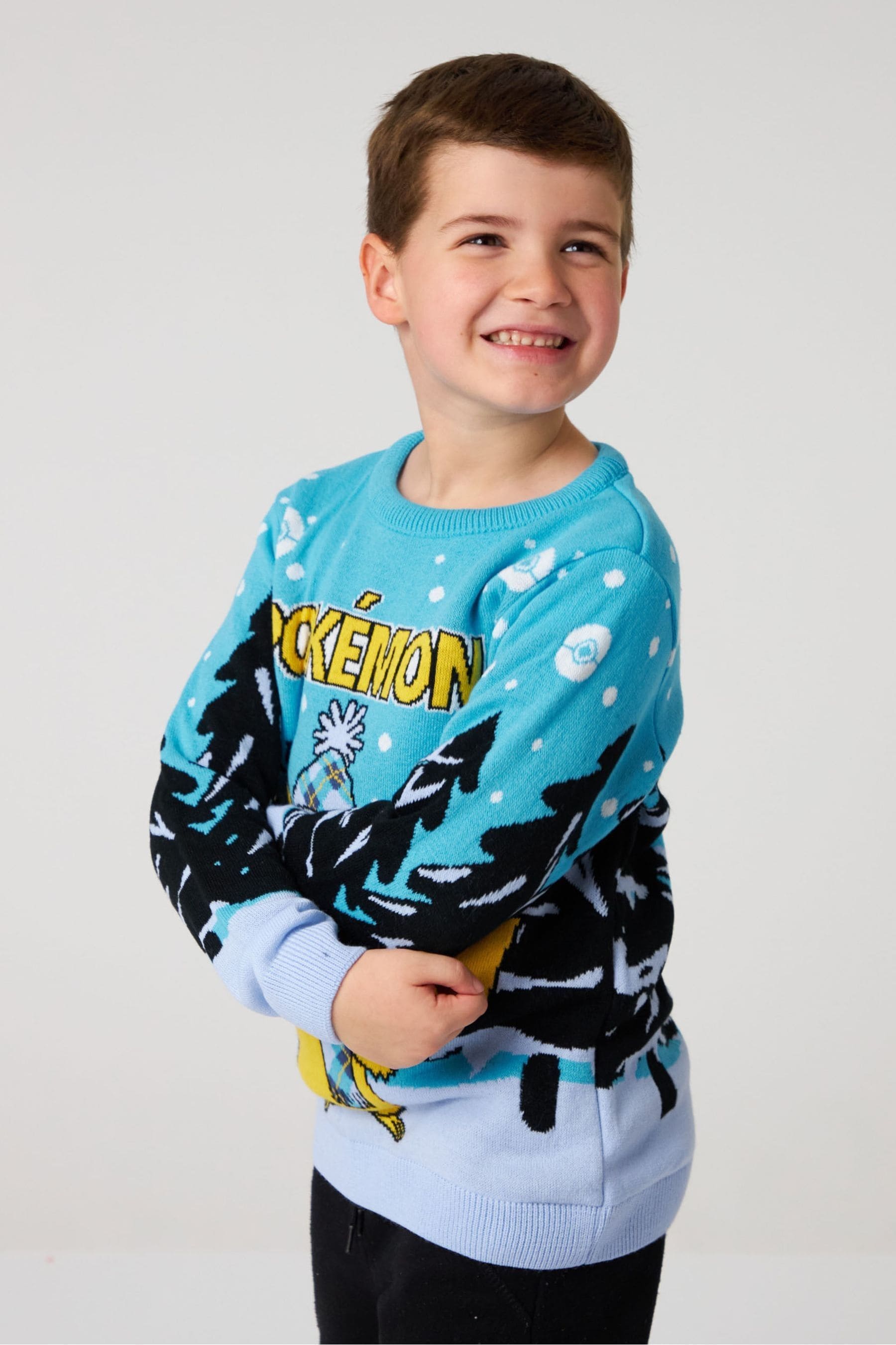 Buy Vanilla Underground Blue Pokemon Kids Christmas Jumper from the Next UK online shop