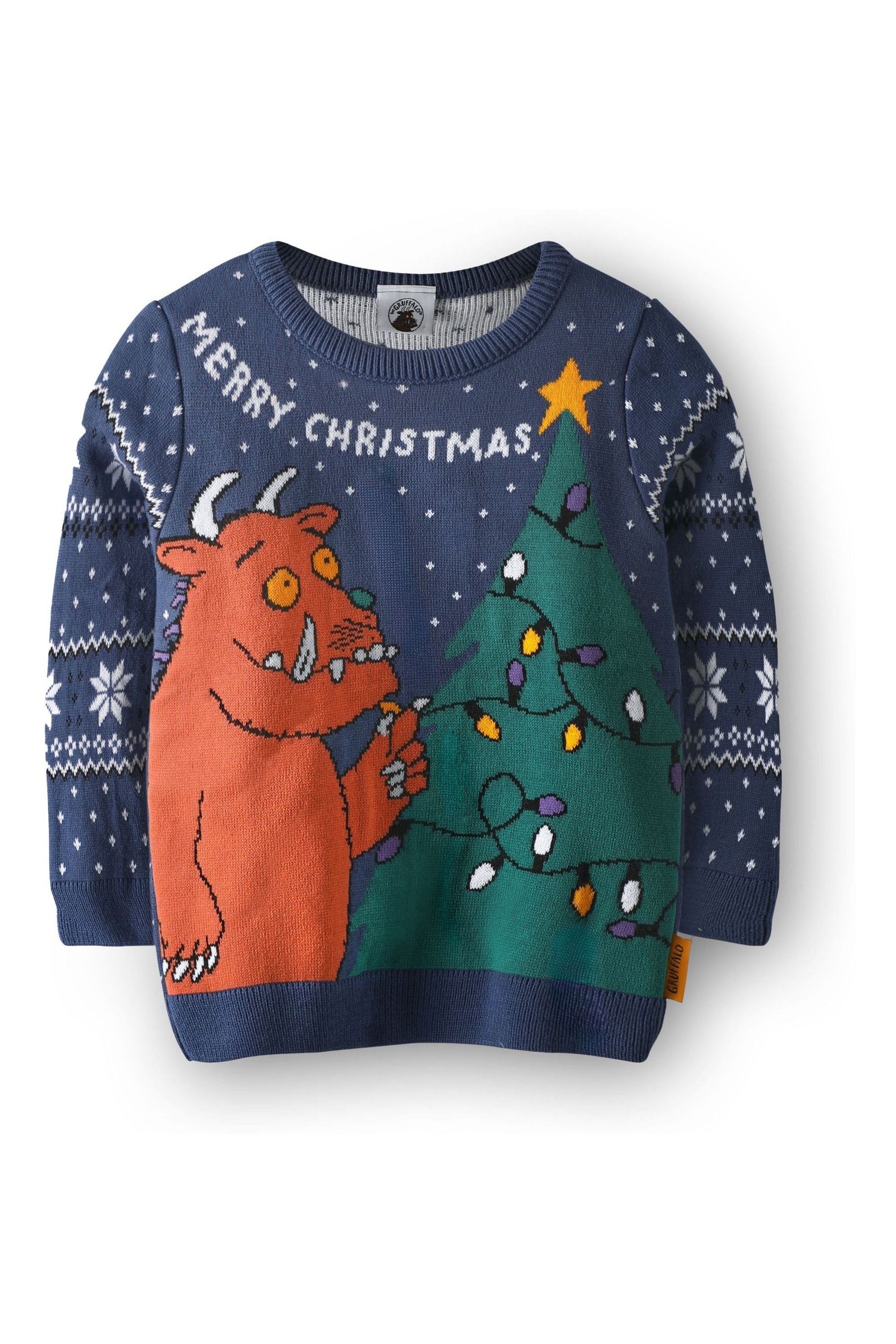 Buy Vanilla Underground Blue Gruffalo Kids Xmas Jumper from Next Luxembourg