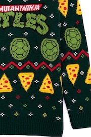 Vanilla Underground Black Ninja Turtles Mens Christmas Jumper - Image 4 of 8