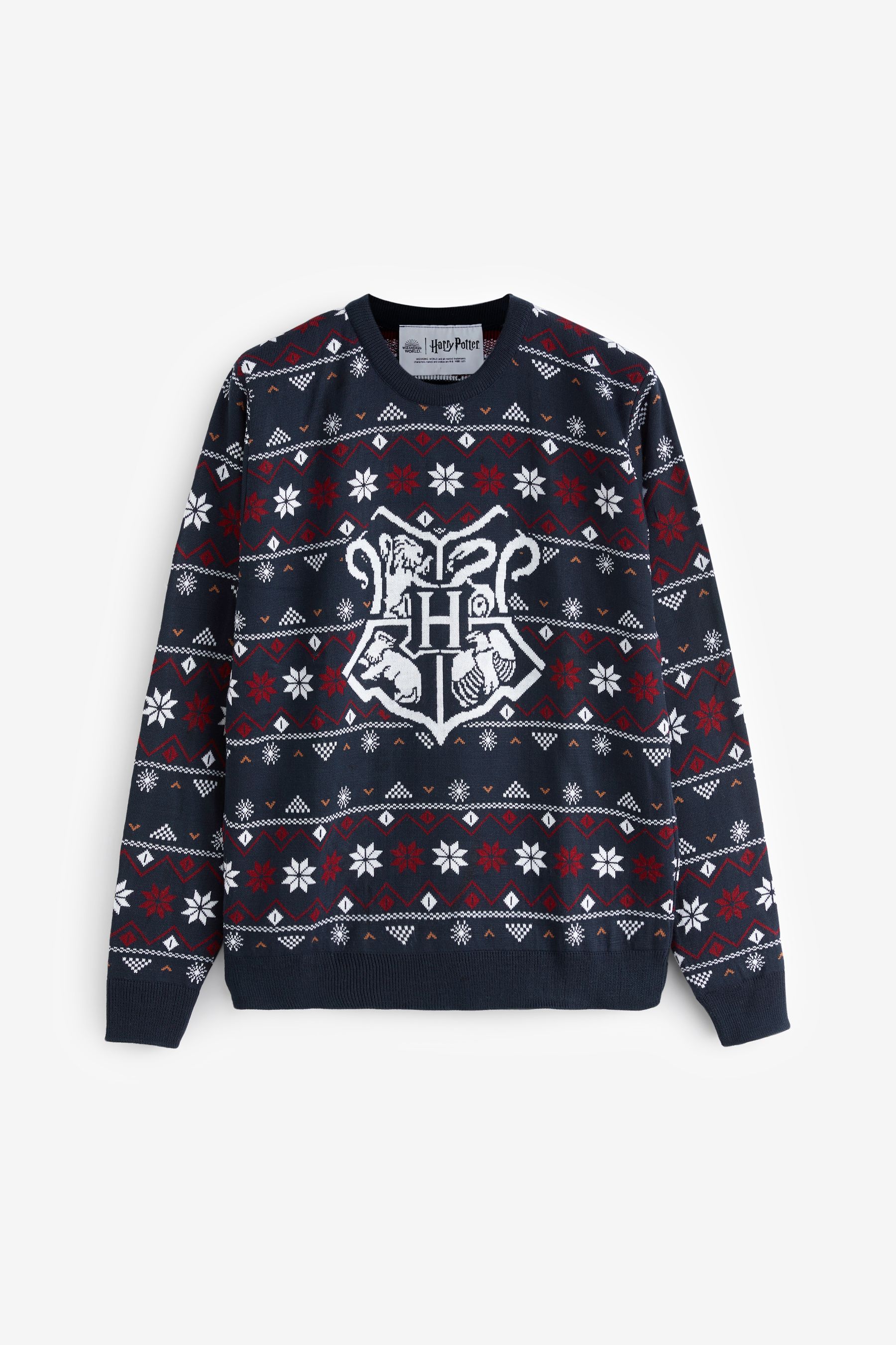 Buy Vanilla Underground Blue Harry Potter Mens Licensed Adult Knitted Christmas Jumper from Next Luxembourg