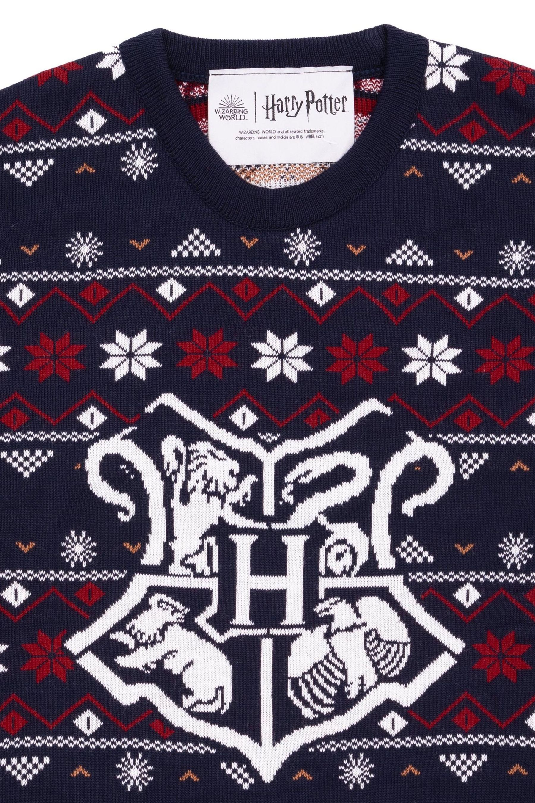 Buy Vanilla Underground Blue Harry Potter Mens Licensed Adult Knitted Christmas Jumper from Next Luxembourg