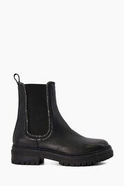 Dune London Black Pursuit Heatseal Gusset Chelsea Boots - Image 1 of 5