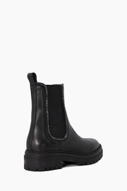 Dune London Black Pursuit Heatseal Gusset Chelsea Boots - Image 3 of 5