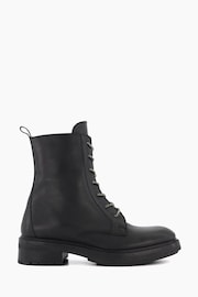 Dune London Black Purplex Heatseal Lace-Up Boots - Image 2 of 5