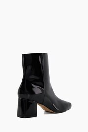 Dune London Black Branded Smart Block Heel Onsen Ankle Boots - Image 4 of 6