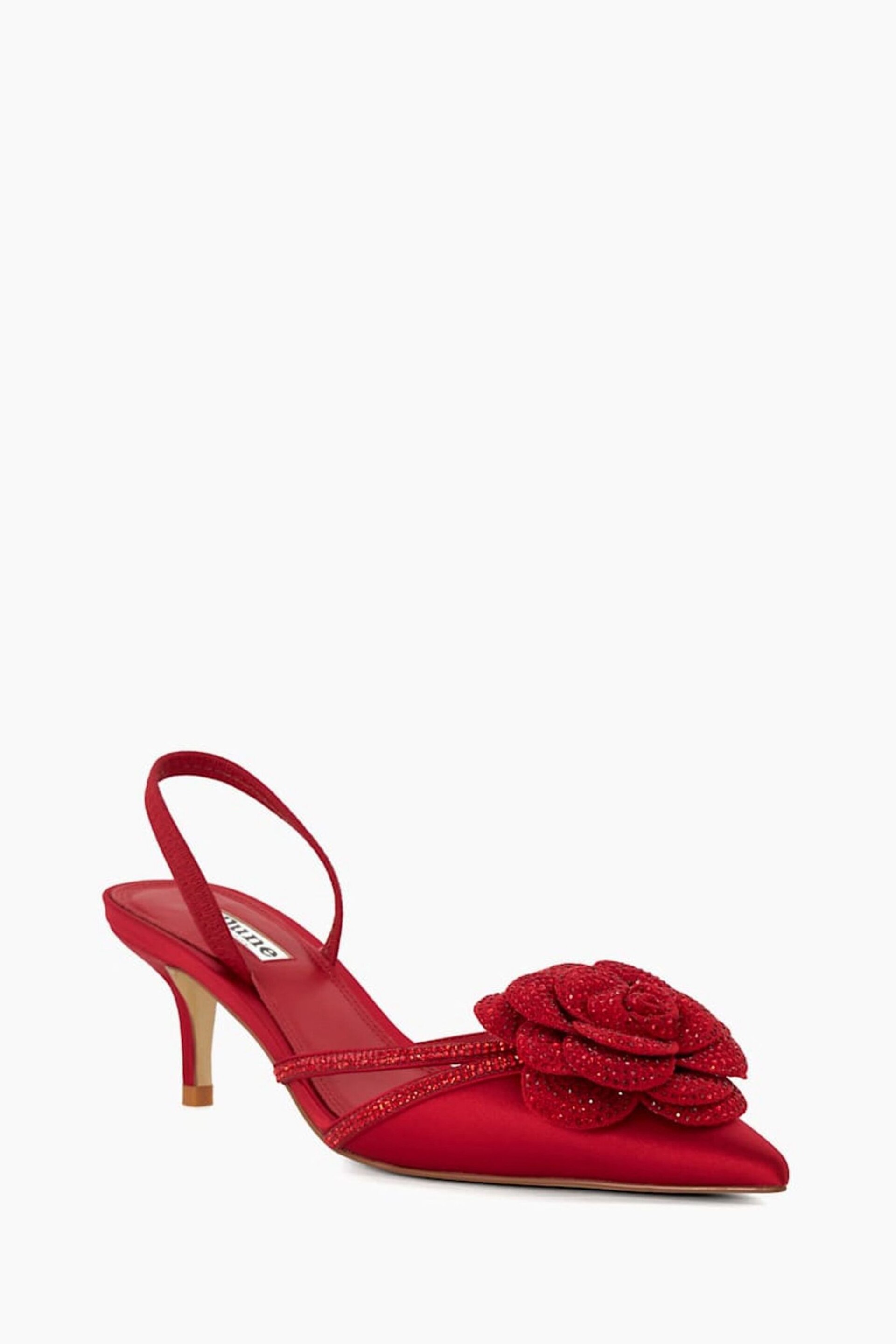Dune London Red Dancehall Hot Ftx Corsage Courts - Image 2 of 5