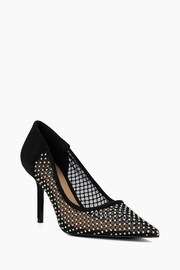 Dune London Black Affect Mesh Diamanté Courts - Image 4 of 7