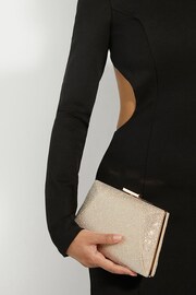 Dune London Gold Bellaire Diamanté Hard Case Clutch Bag - Image 1 of 6