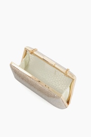 Dune London Gold Bellaire Diamanté Hard Case Clutch Bag - Image 5 of 6