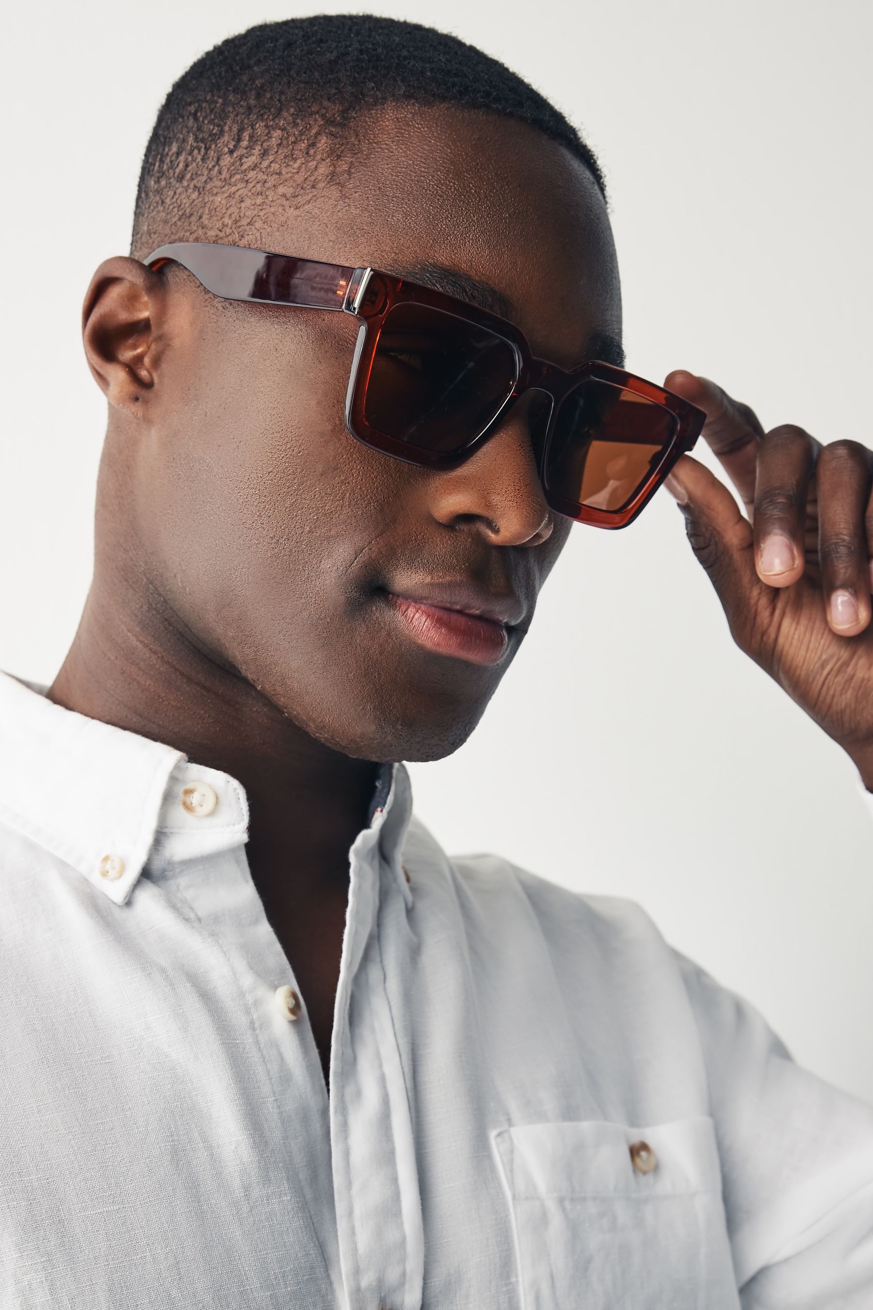 Buy Brown Wayfarer Polarised Sunglasses from the Next UK online shop