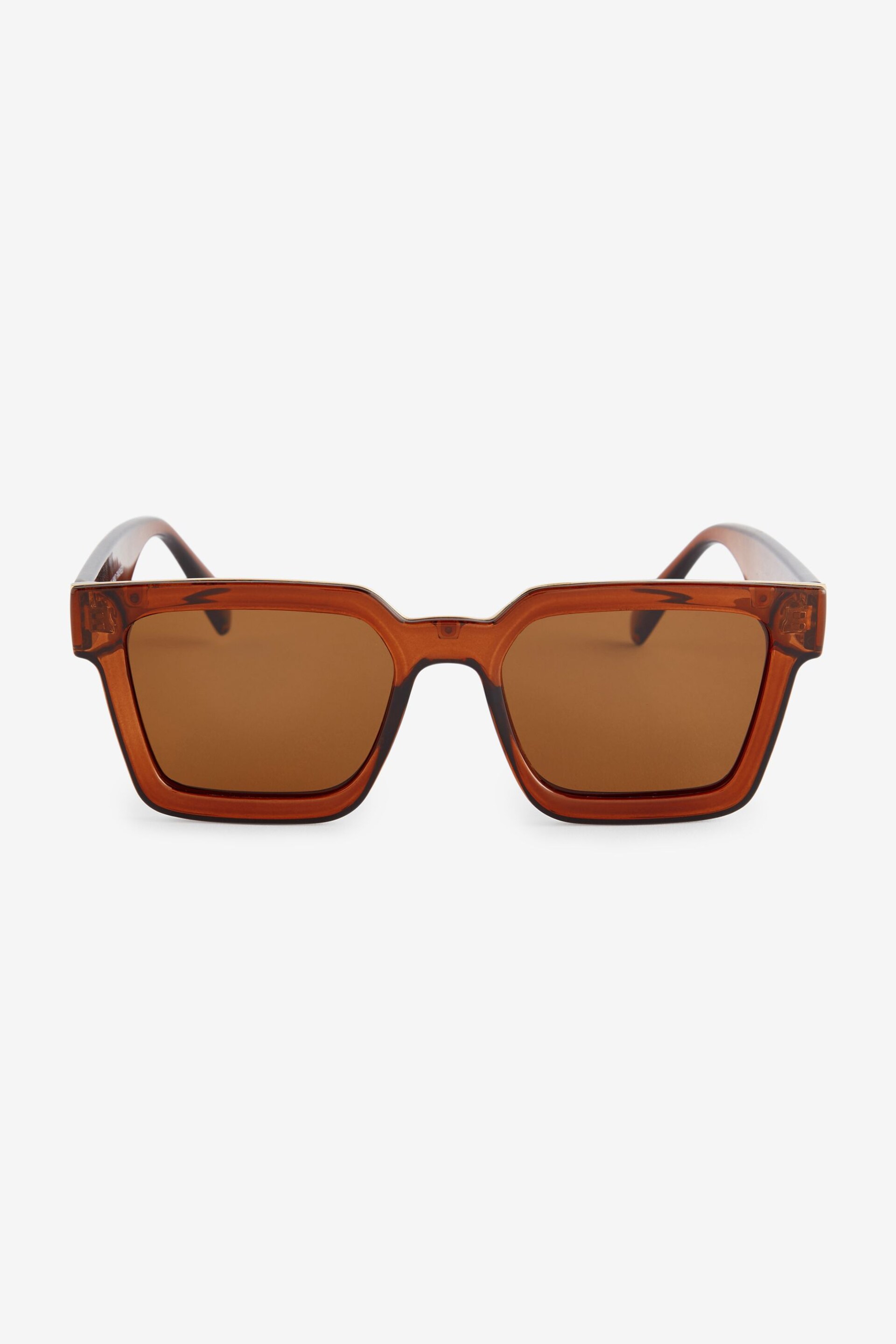 Brown Wayfarer Polarised Sunglasses - Image 3 of 5