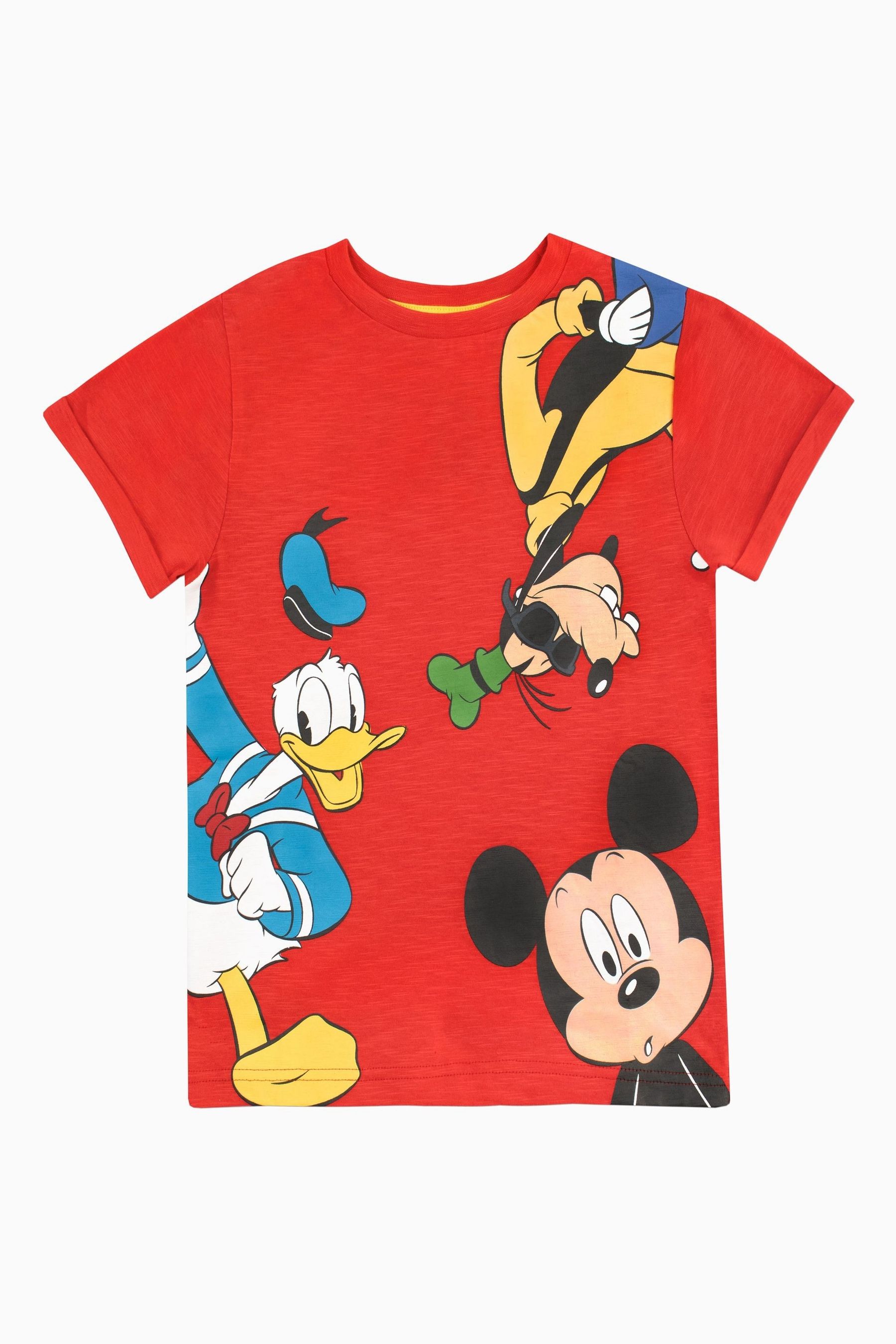 Character Red 100 Cotton Mickey Mouse Donald Goofy T Shirt