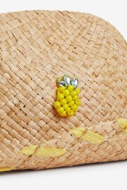 Natural Beaded Pineapple Wide Brim Hat (3-16yrs) - Image 2 of 2