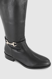 Office Black Office Kallie Leather Buckle Detail Knee High Black Boots - Image 4 of 4