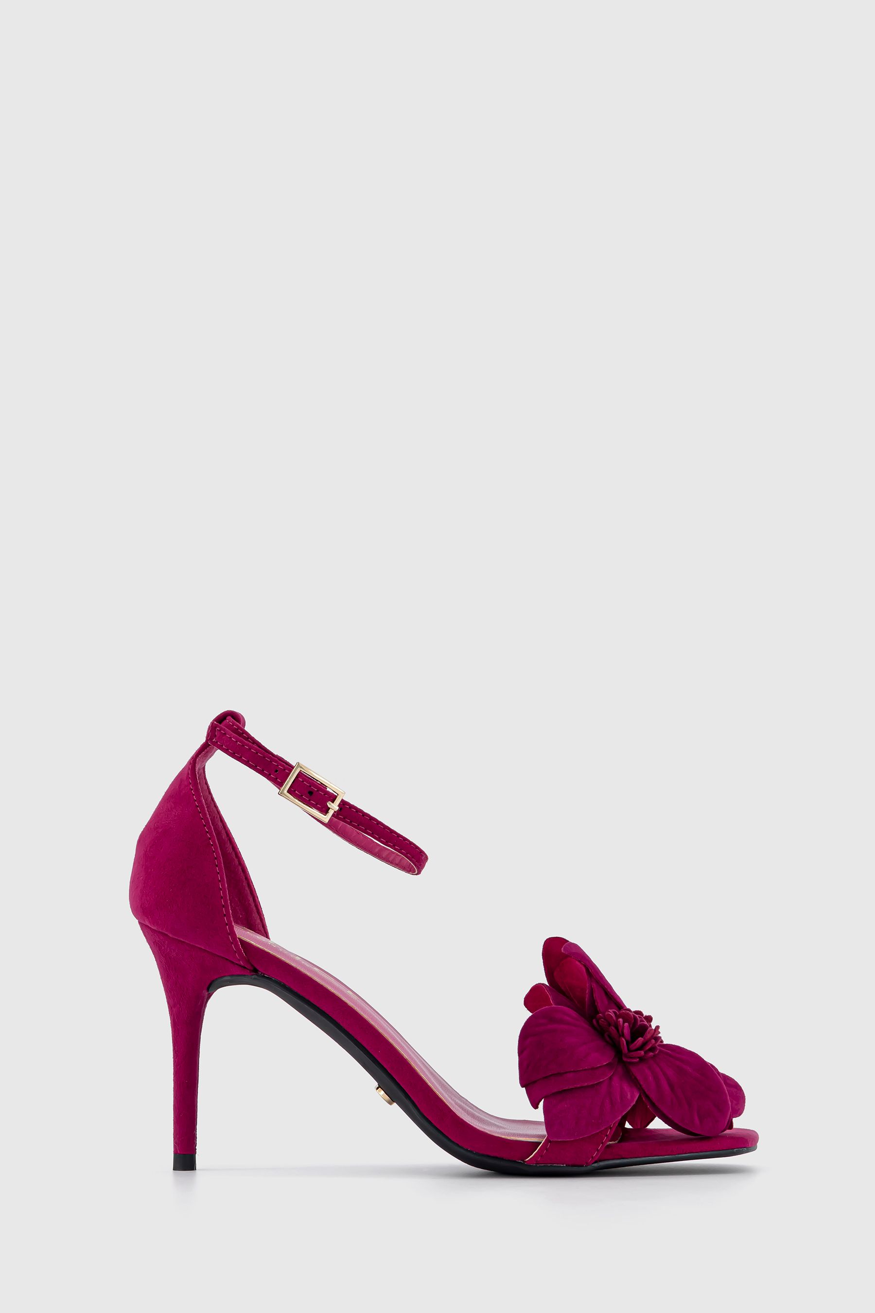 Buy Office Red Honey Corsage Flower Detail Stiletto Heel Sandals from Next Luxembourg