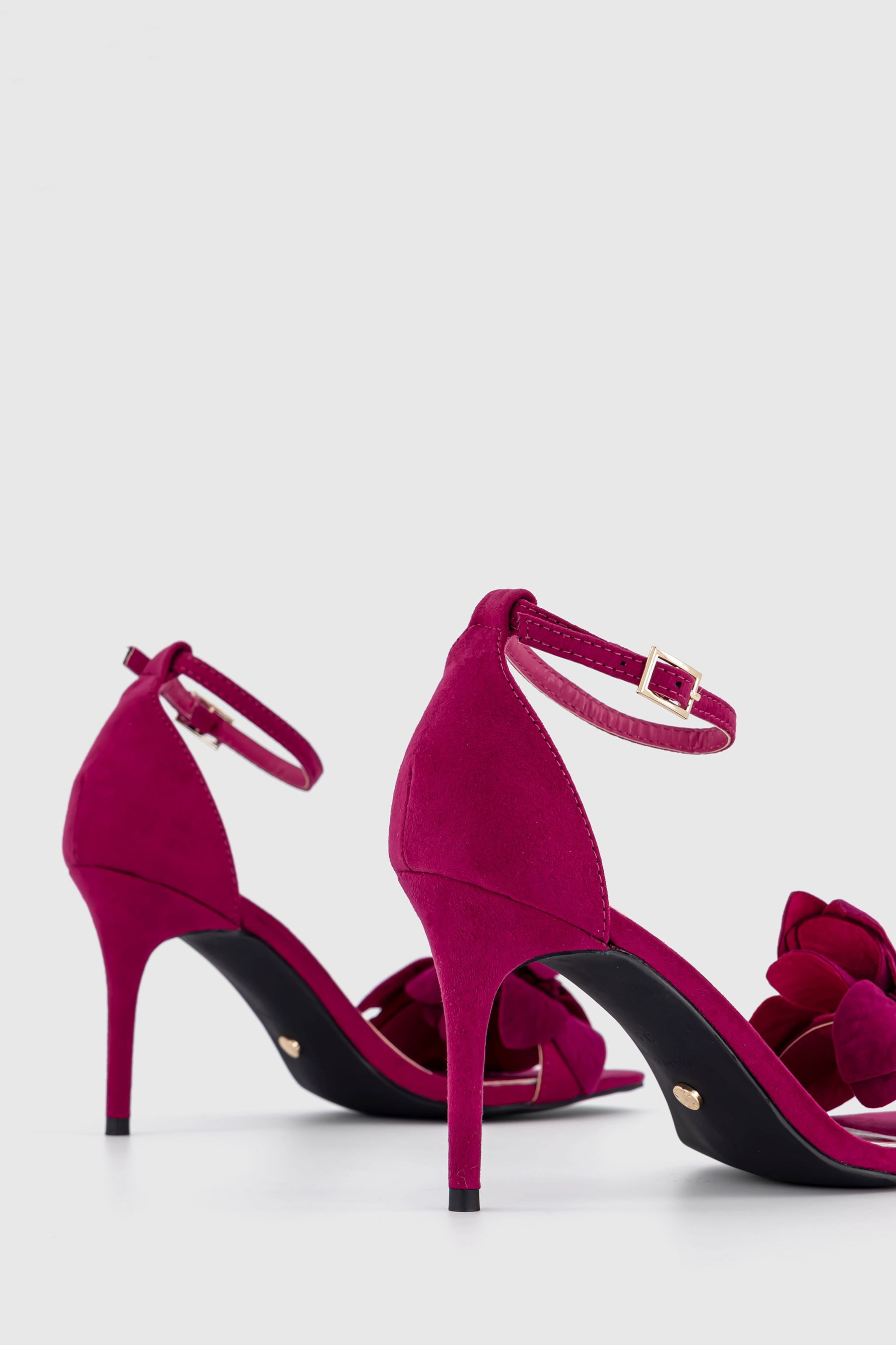 Buy Office Red Honey Corsage Flower Detail Stiletto Heel Sandals from Next Luxembourg