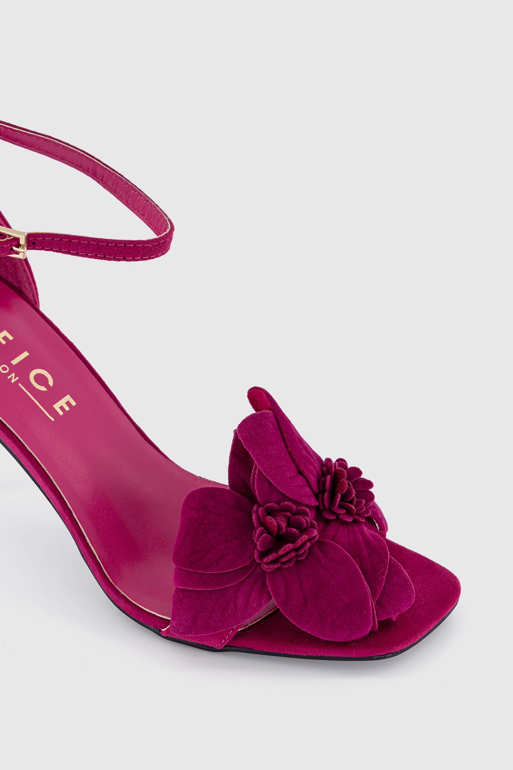 Buy Office Red Honey Corsage Flower Detail Stiletto Heel Sandals from Next Luxembourg