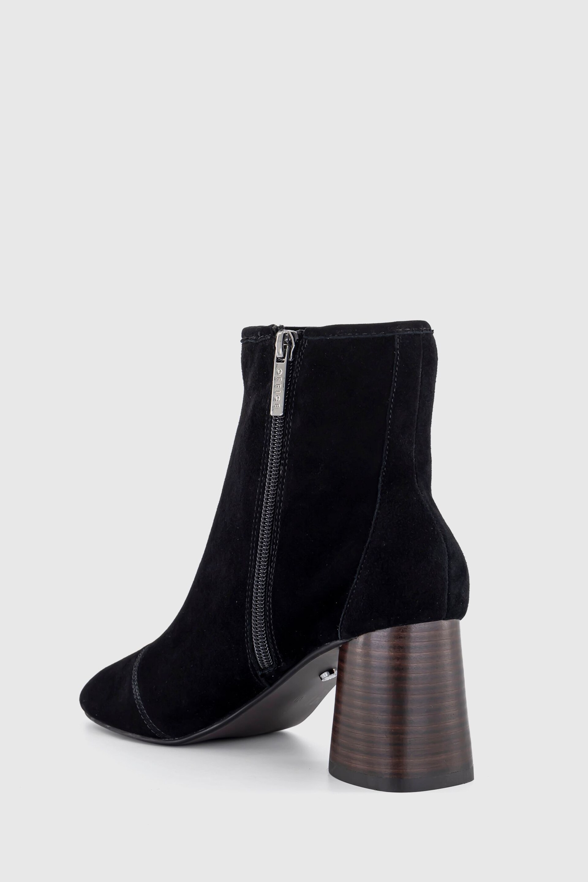 Office Black Suede Sock Ash Ankle Boots - Image 2 of 4