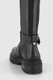 Office Black Leather Buckle Strap Krissy Knee High Rider Boots - Image 5 of 5