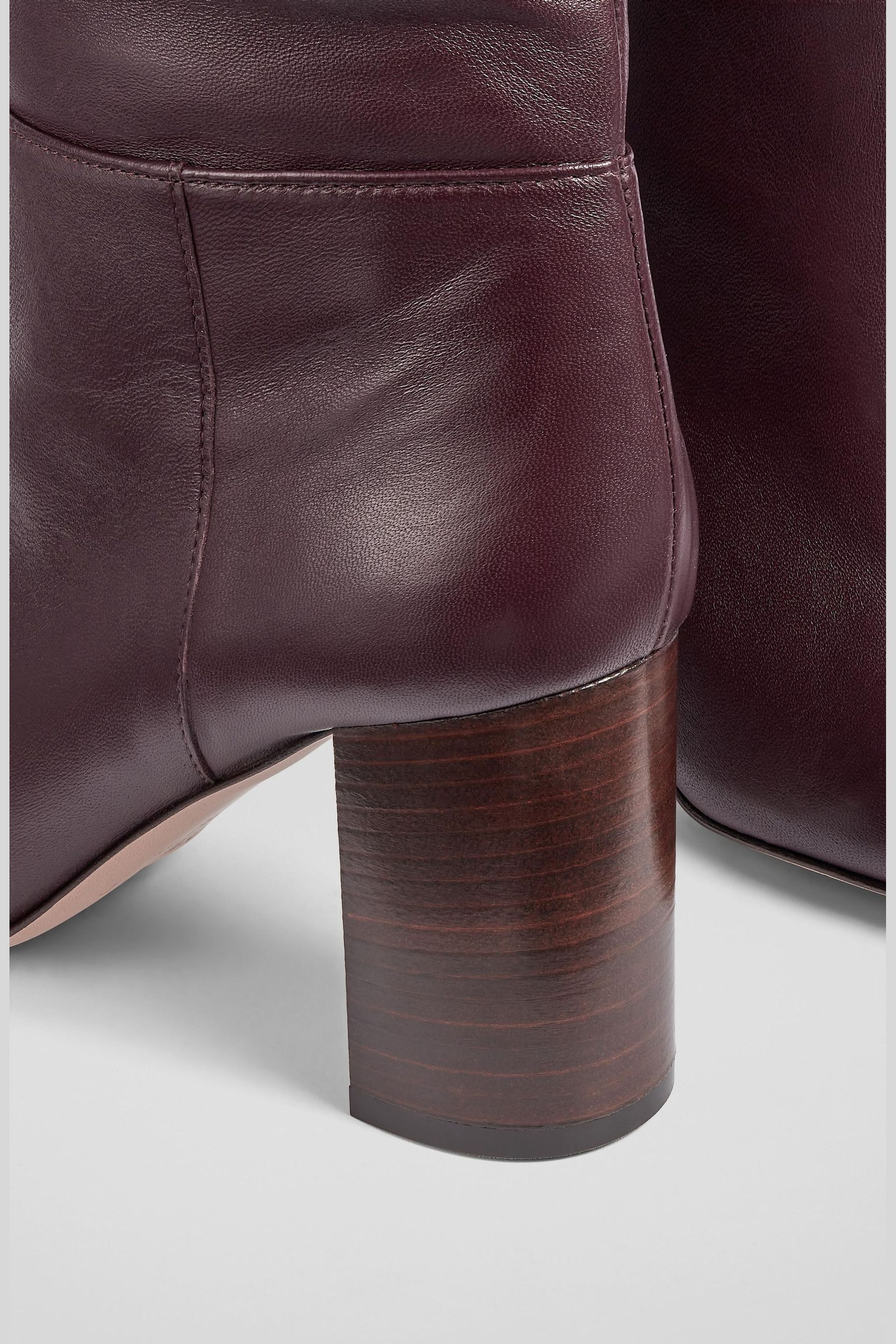 Buy LK Bennett Red Brogan Wine Leather Slouchy Knee Boots from Next Luxembourg