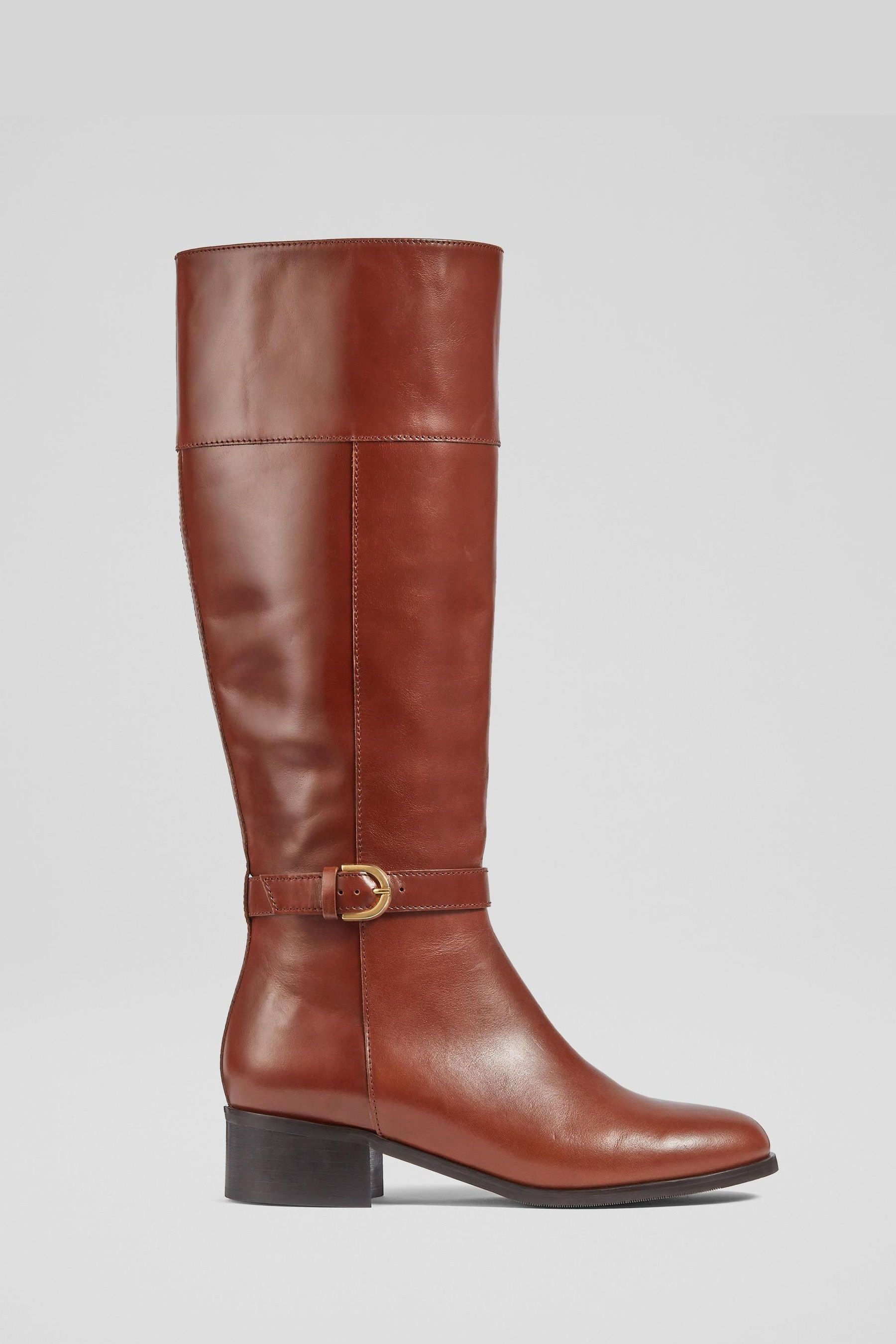 Tan flat knee high boots uk on sale