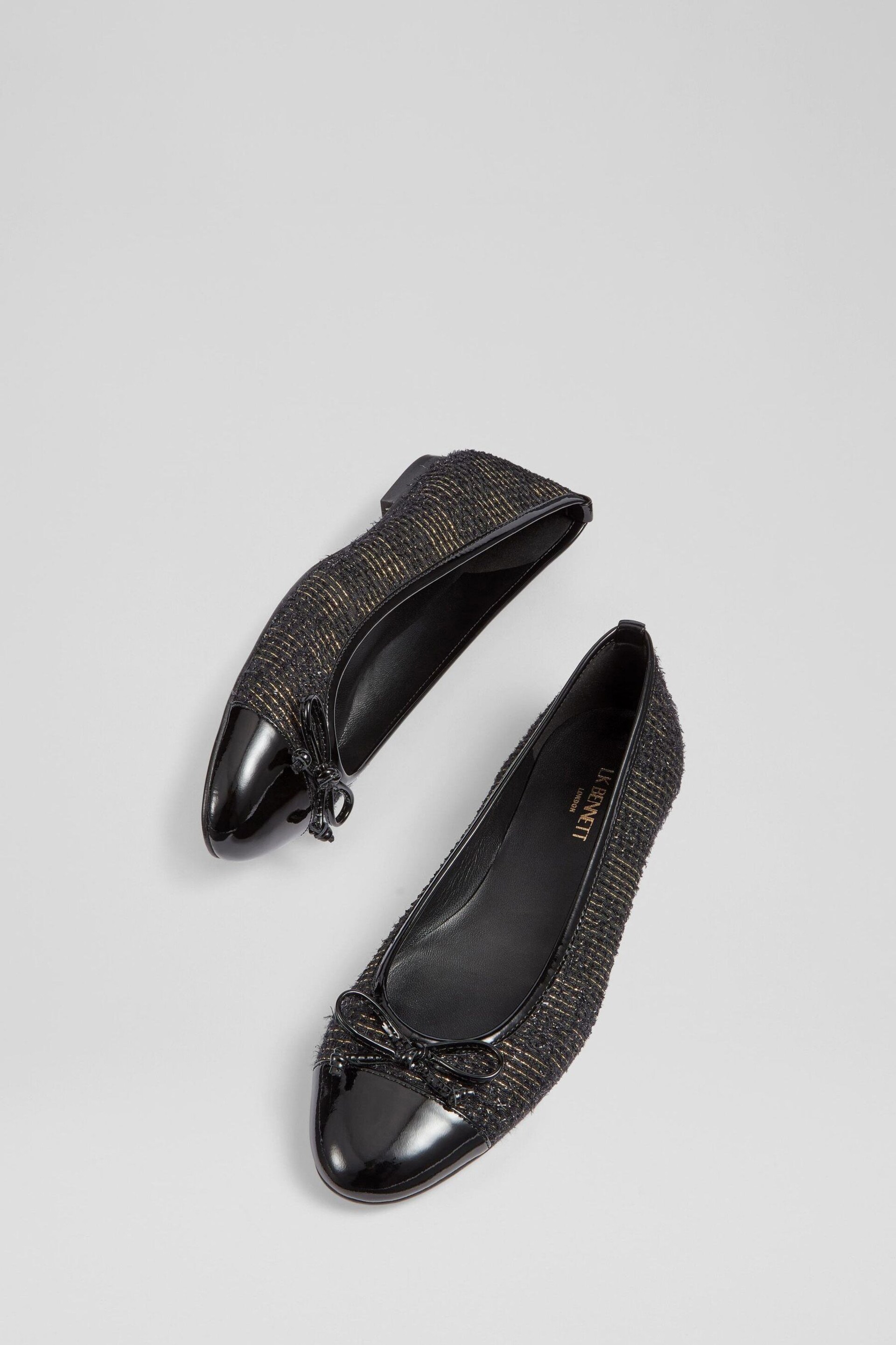 LK Bennett Kara Tweed Ballerina Pumps - Image 3 of 4